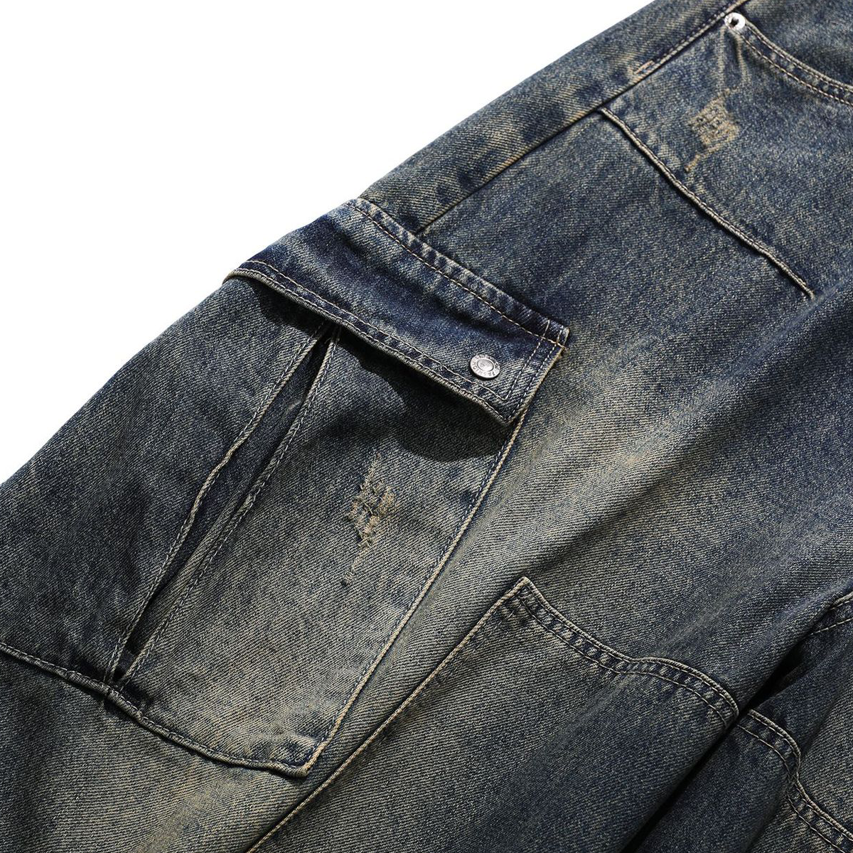 NOVA Multi-Pocket Washed Vintage baggy Jean