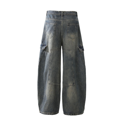 NOVA Multi-Pocket Washed Vintage baggy Jean