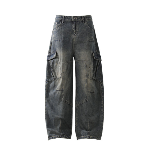 NOVA Multi-Pocket Washed Vintage baggy Jean